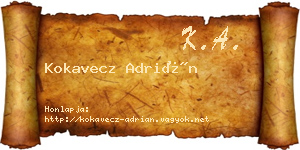 Kokavecz Adrián névjegykártya