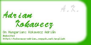 adrian kokavecz business card